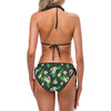 White Plumeria Pattern Print Design PM023 Bikini