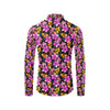 Tropical Folower Pink Hibiscus Print Men's Long Sleeve Shirt