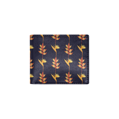Heliconia Pattern Print Design HL06 Men's ID Card Wallet