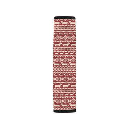 Dachshund Pattern Print Design 09 Car Seat Belt Cover