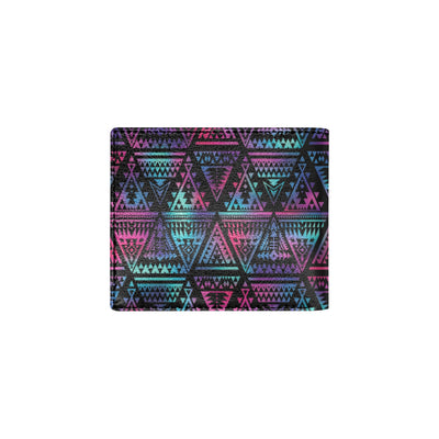 Tribal aztec Dark Multicolor Men's ID Card Wallet