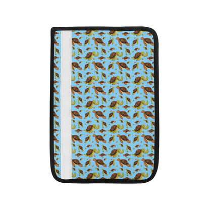 Hello Sea Turtle Print Pattern Car Seat Belt Cover