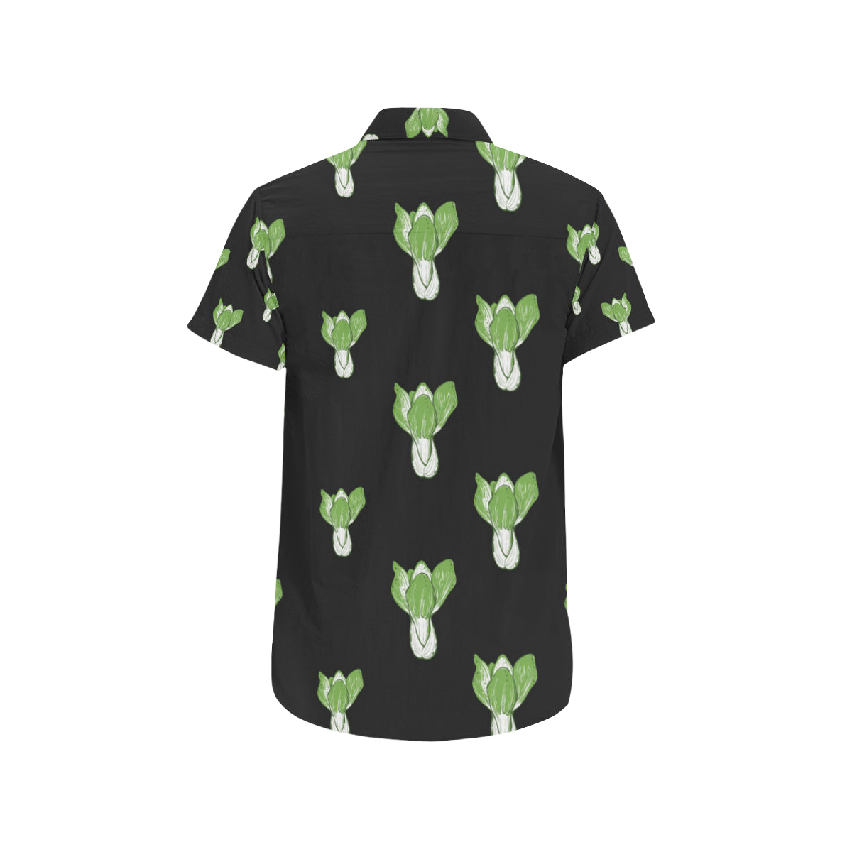 Kale Pattern Print Design 02 Men's Short Sleeve Button Up Shirt
