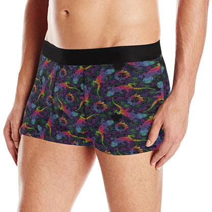 Gecko Rainbow Pattern Print Design 03 Men's Boxer Briefs