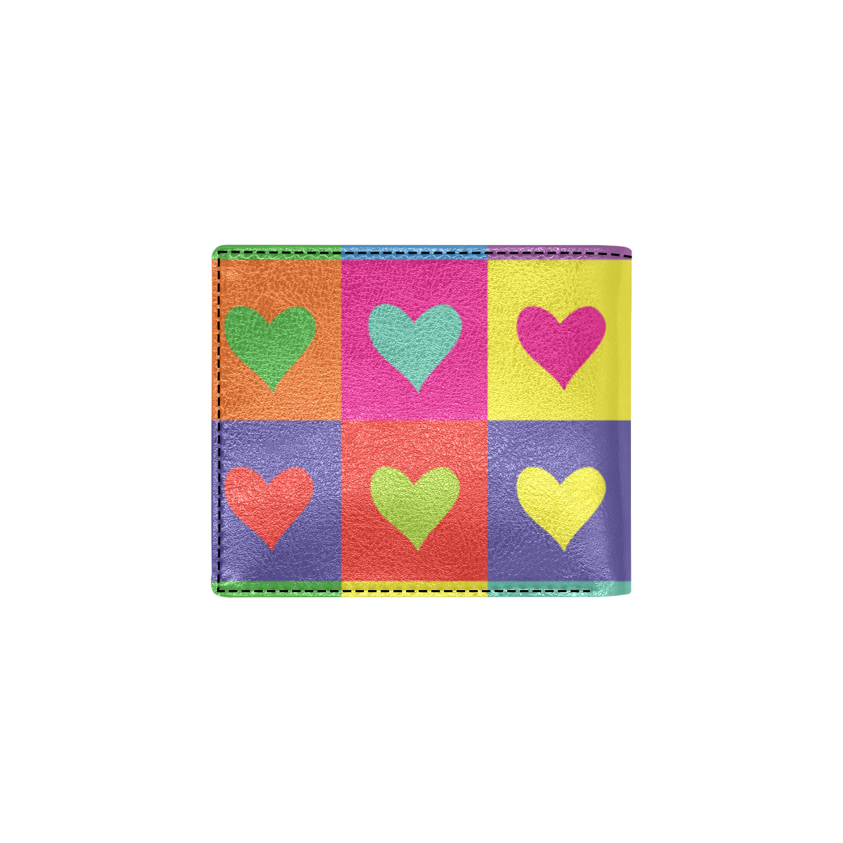 Pop Art Heart Pattern Print Design A01 Men's ID Card Wallet