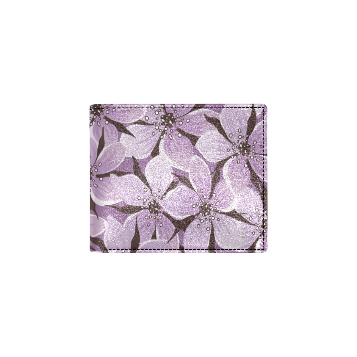 Lilac Pattern Print Design 01 Men's ID Card Wallet