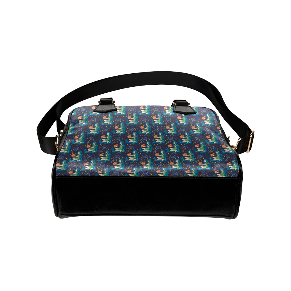 Aquarius Zodiac Pattern Print Design 03 Shoulder Handbag
