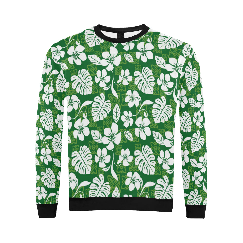 Hawaiian Themed Pattern Print Design H016 Men Long Sleeve Sweatshirt