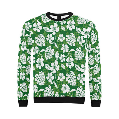 Hawaiian Themed Pattern Print Design H016 Men Long Sleeve Sweatshirt