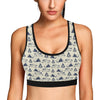 Campfire Pattern Print Design 01 Sports Bra