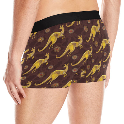 Kangaroos Aboriginal Pattern Print Design 08 Men's Boxer Briefs