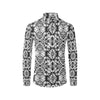 Tie Dye Black White Design Print Men's Long Sleeve Shirt