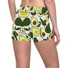 Avocado Pattern Print Design AC06 Yoga Shorts