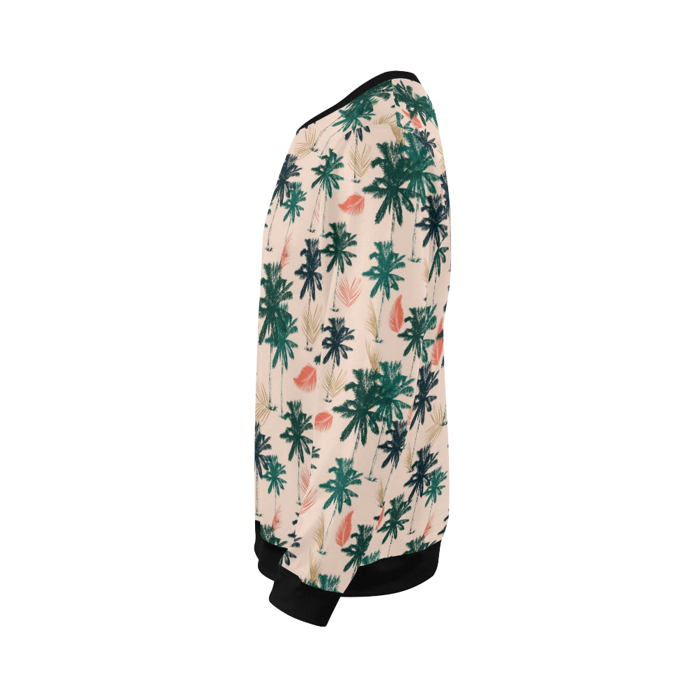Palm Tree Pattern Print Design PT014 Men Long Sleeve Sweatshirt