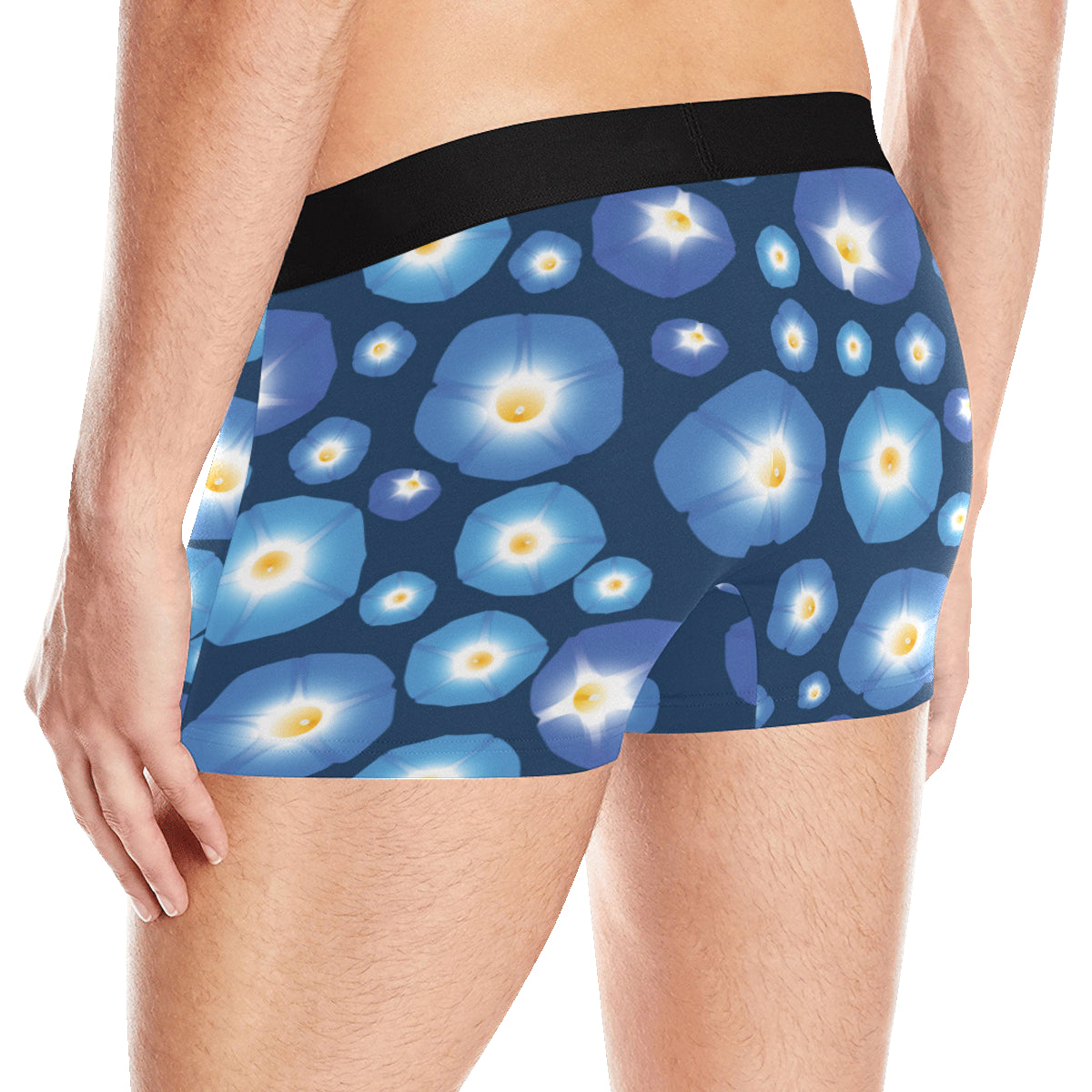Morning Glory Pattern Print Design 02 Men's Boxer Briefs