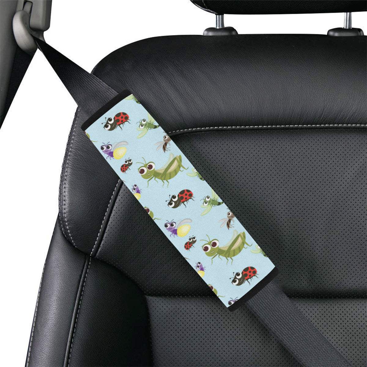 Ladybug Pattern Print Design 01 Car Seat Belt Cover