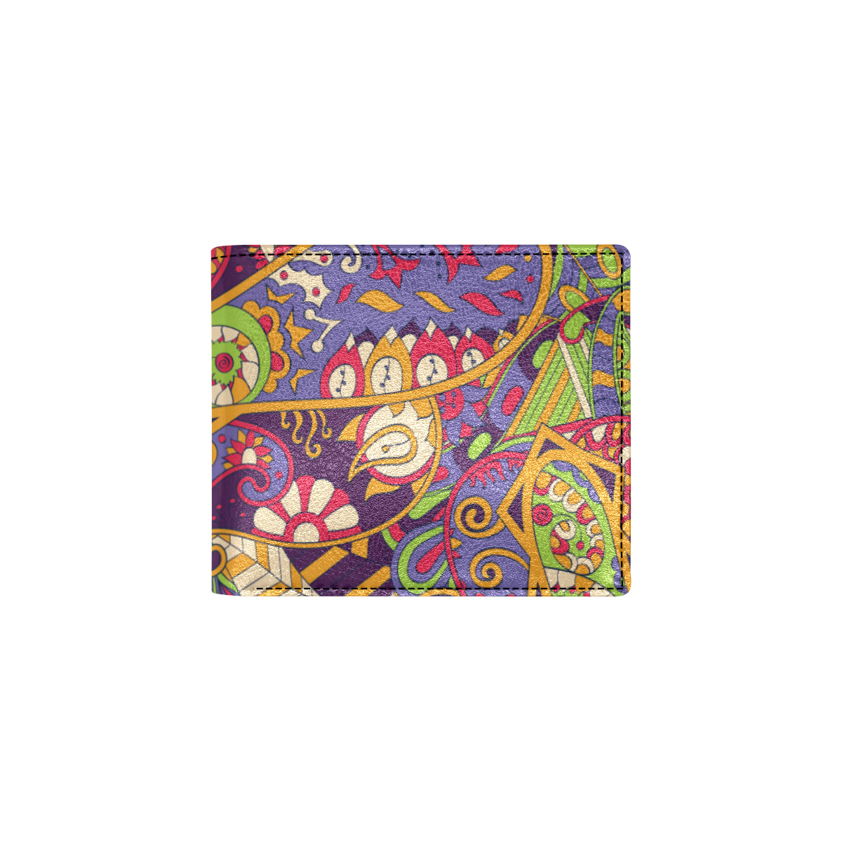 Funky Retro Pattern Print Design A04 Men's ID Card Wallet