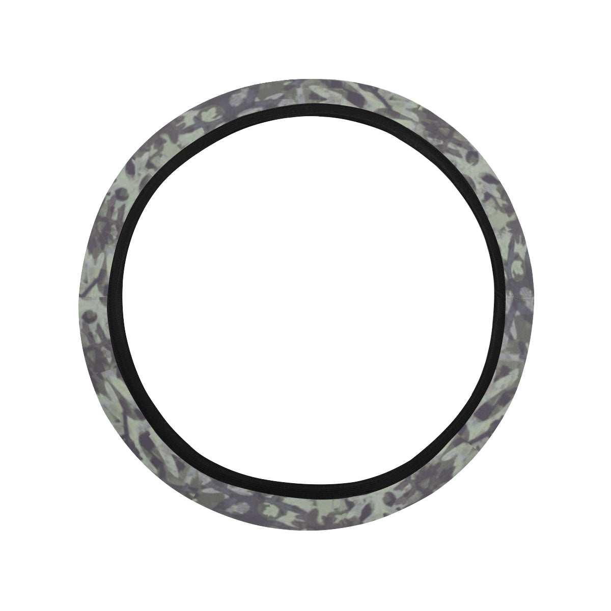 Camouflage Fern Pattern Print Design 05 Steering Wheel Cover with Elastic Edge