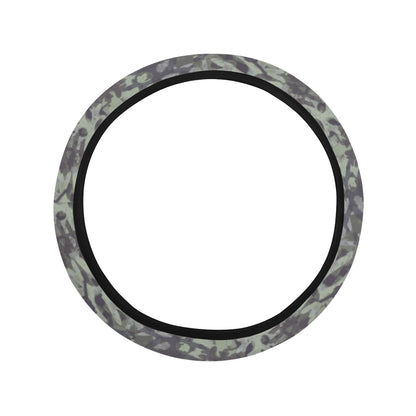 Camouflage Fern Pattern Print Design 05 Steering Wheel Cover with Elastic Edge