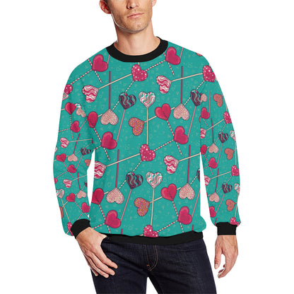 Lollipop Pattern Print Design LL01 Men Long Sleeve Sweatshirt