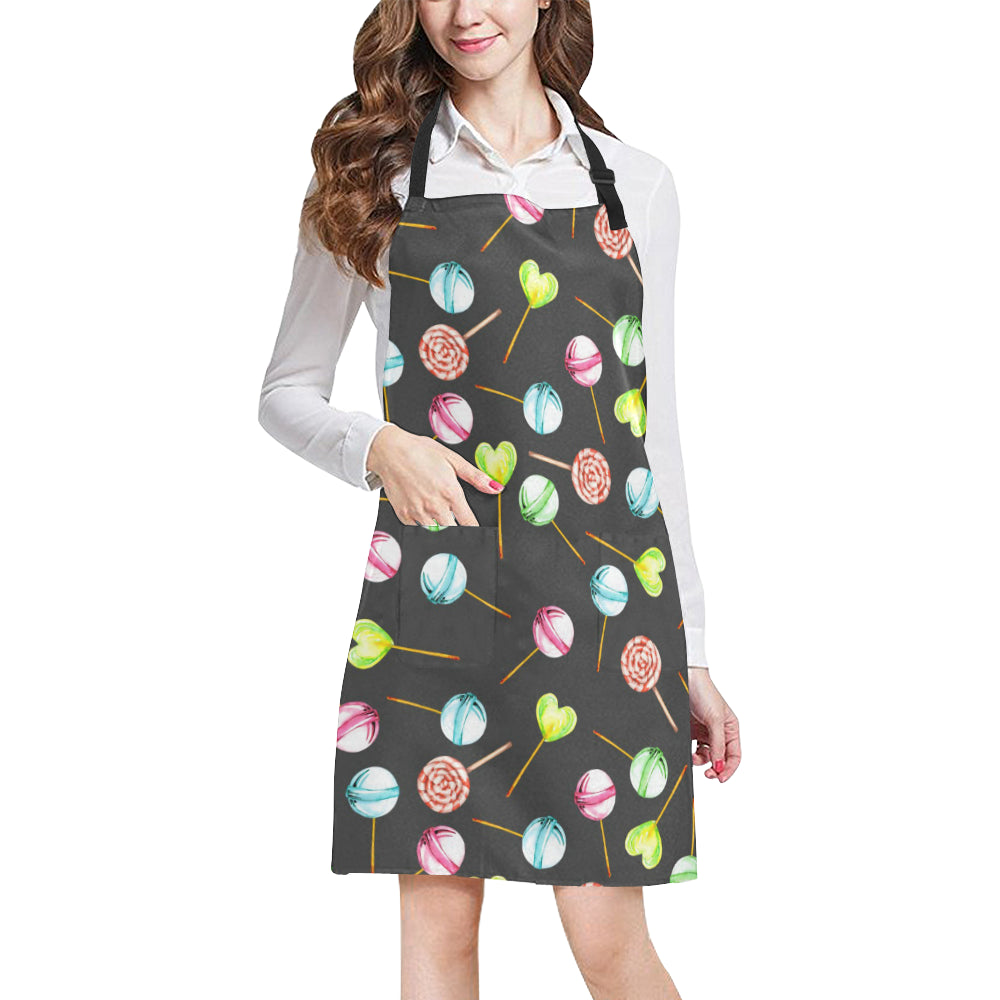 Lollipop Pattern Print Design LL02 Apron with Pocket