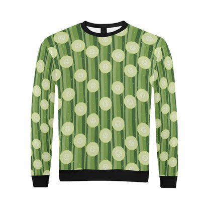 Cucumber Pattern Print Design CC03 Men Long Sleeve Sweatshirt