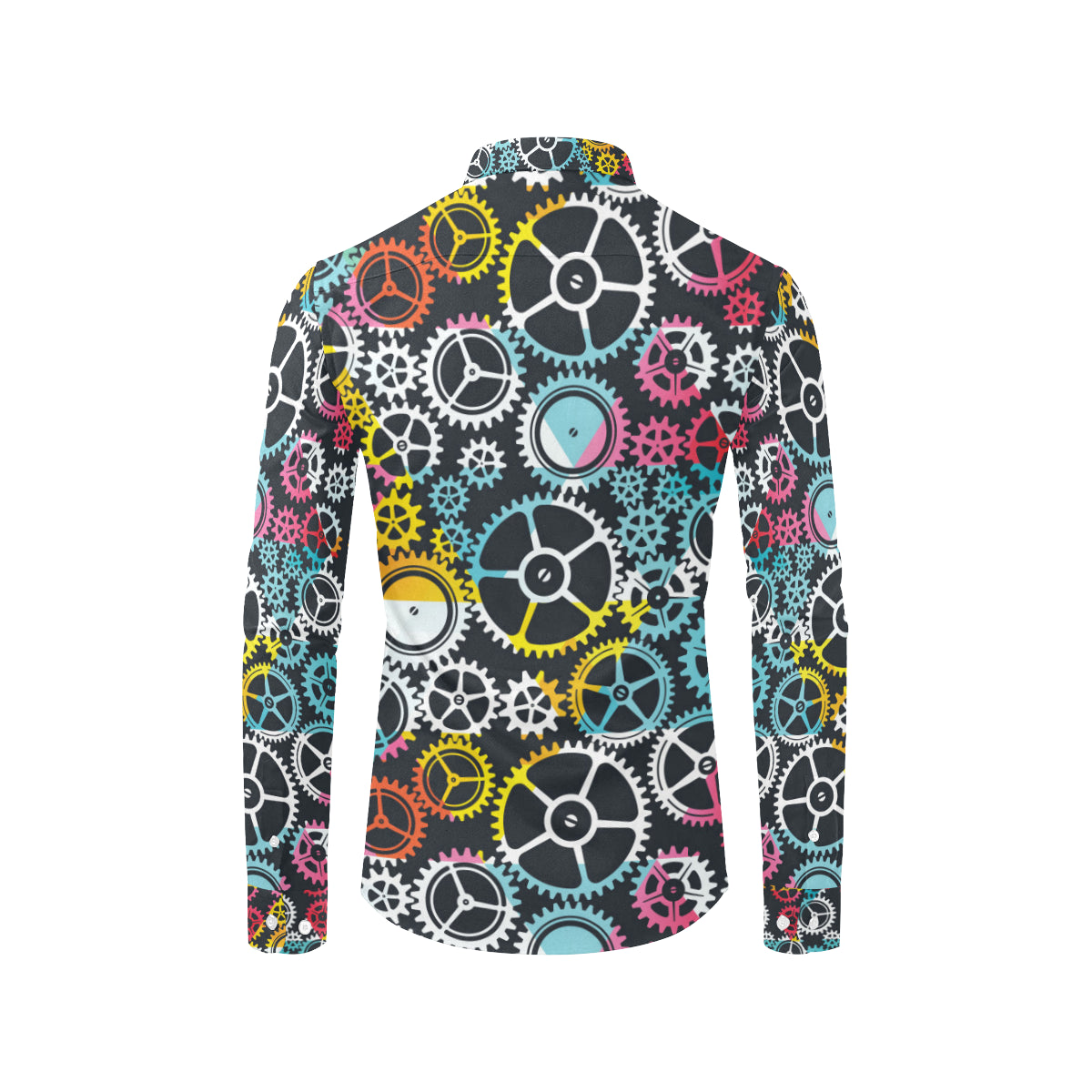 Mechanic Pattern Print Design 02 Men's Long Sleeve Shirt