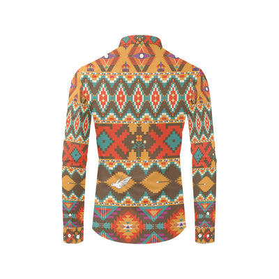 Native Pattern Print Design A01 Men's Long Sleeve Shirt