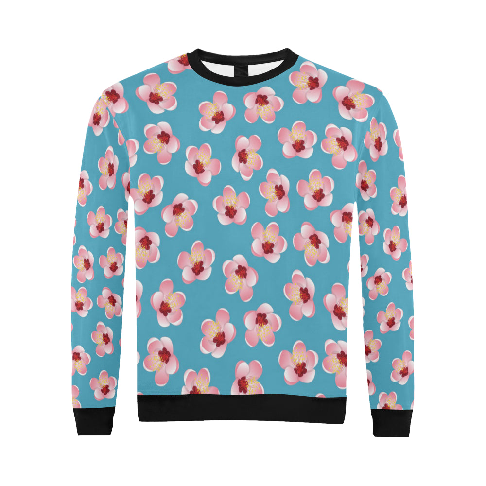 Cherry Blossom Pattern Print Design CB09 Men Long Sleeve Sweatshirt