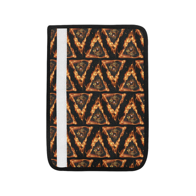 Eye of Horus in Flame Print Car Seat Belt Cover