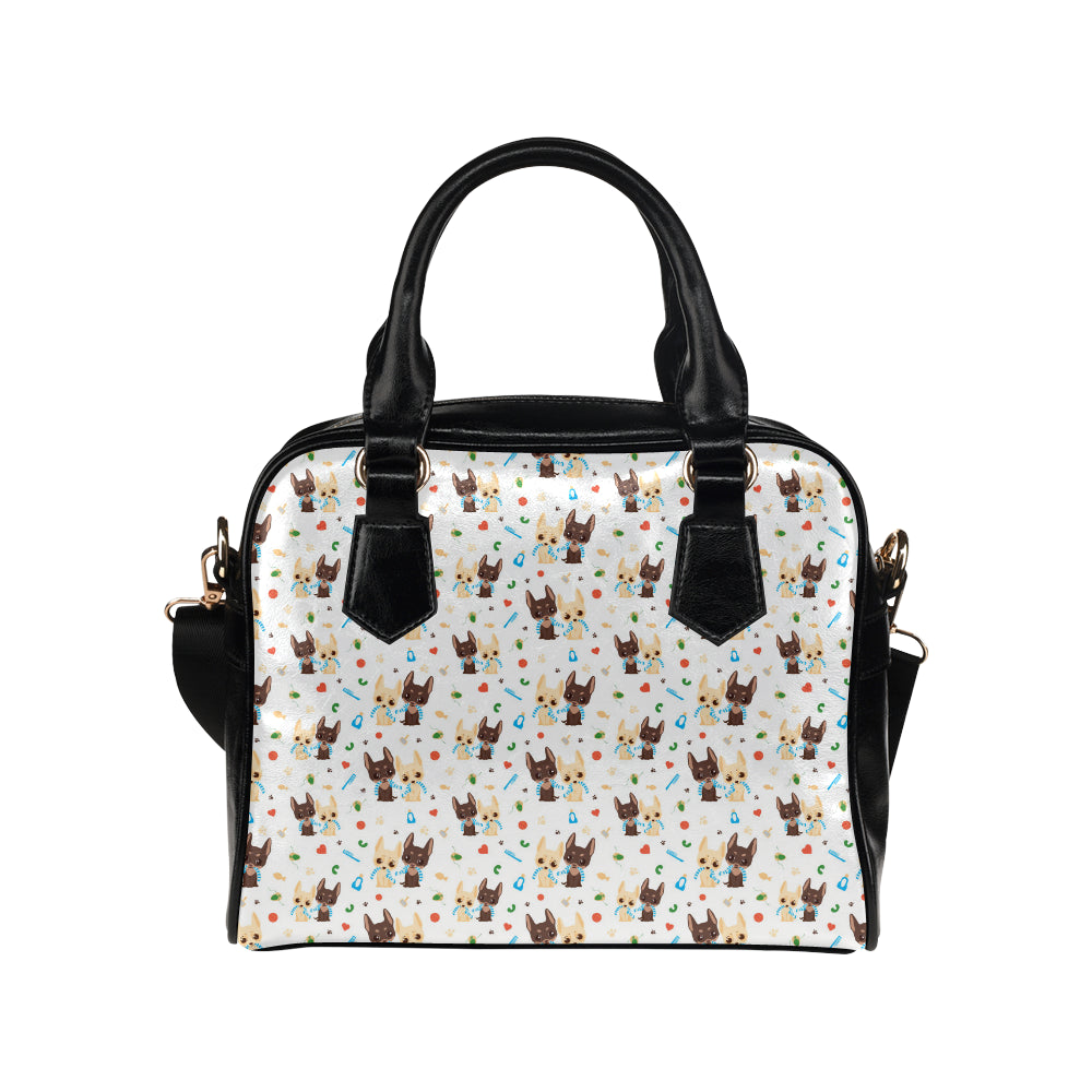 Chihuahua Pattern Print Design 06 Shoulder Handbag