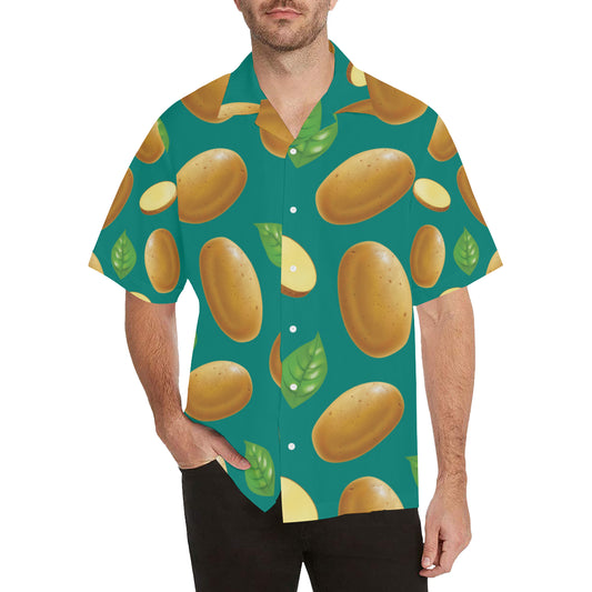 Potato Pattern Print Design A04 Men's Hawaiian Shirt