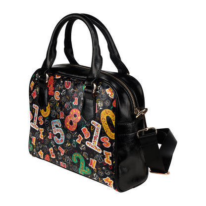 Number Pattern Print Design A03 Shoulder Handbag