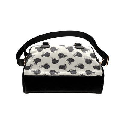 Piano Pattern Print Design 04 Shoulder Handbag