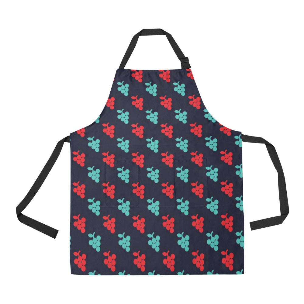 Grape Pattern Print Design GP07 Apron with Pocket