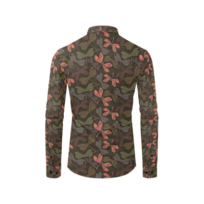 Dragonfly Pattern Print Design 02 Men's Long Sleeve Shirt