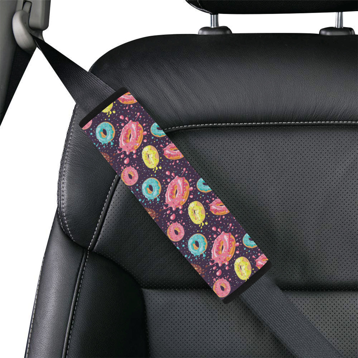 Donut Pattern Print Design DN03 Car Seat Belt Cover