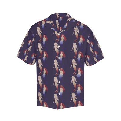 Mermaid Pattern Print Design 02 Men's Hawaiian Shirt