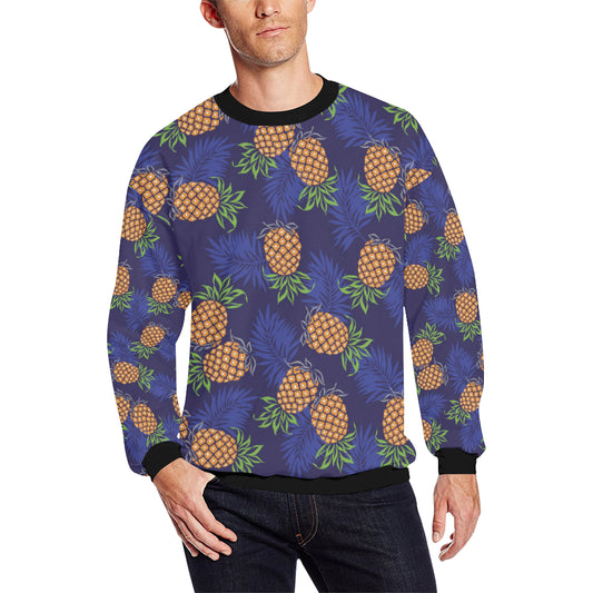 Pineapple Pattern Print Design PP02 Men Long Sleeve Sweatshirt