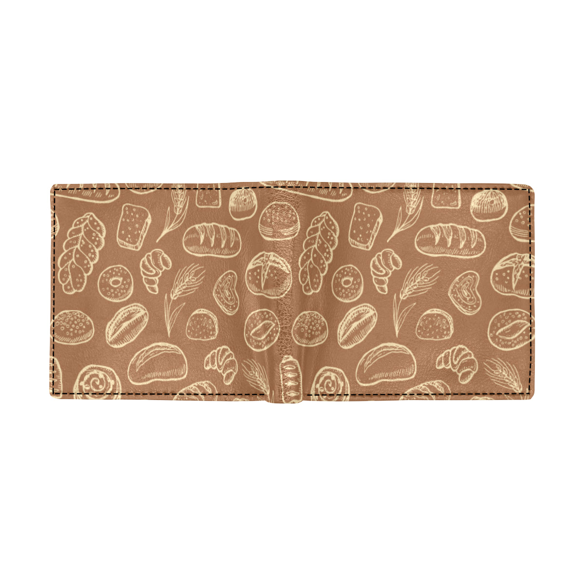 Bread Pattern Print Design 03 Men's ID Card Wallet