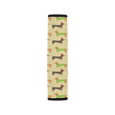 Dachshund Pattern Print Design 06 Car Seat Belt Cover