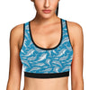 Dolphin Cute Print Pattern Sports Bra