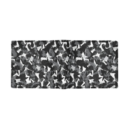 Crow Pattern Print Design 01 Men's ID Card Wallet