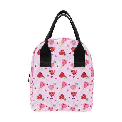 Lollipop Pattern Print Design LL07 Insulated Lunch Bag