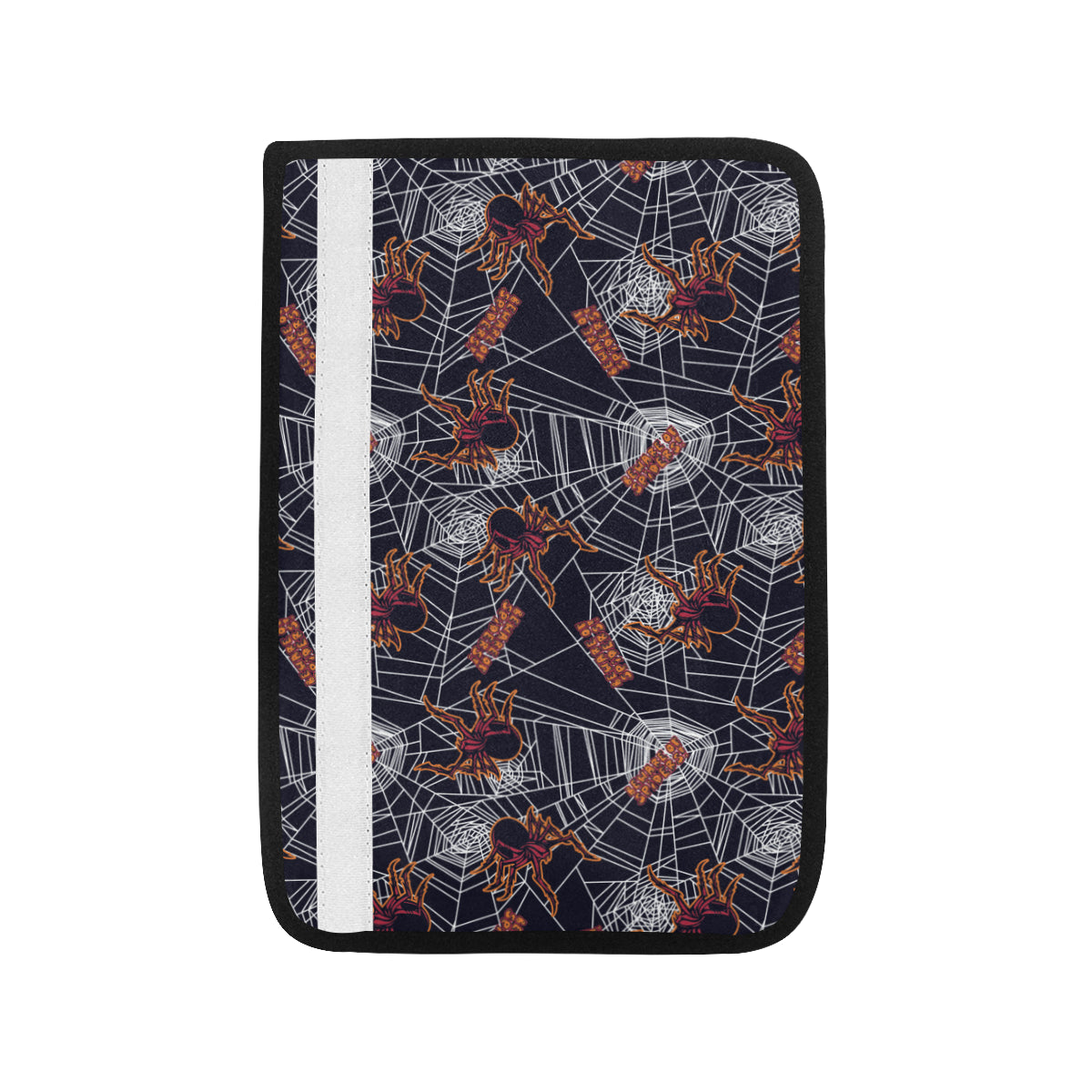 Tarantula Spiderwebs Pattern Print Design 01 Car Seat Belt Cover