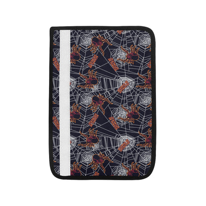 Tarantula Spiderwebs Pattern Print Design 01 Car Seat Belt Cover