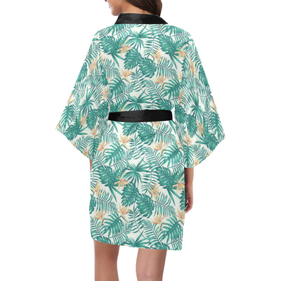 Bird Of Paradise Pattern Print Design 05 Women's Short Kimono