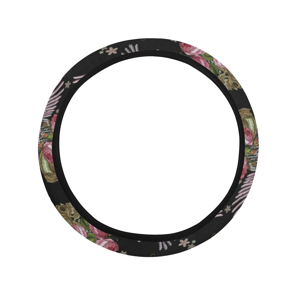 Angel Wings Pattern Print Design 06 Steering Wheel Cover with Elastic Edge