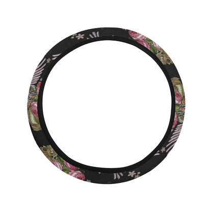 Angel Wings Pattern Print Design 06 Steering Wheel Cover with Elastic Edge
