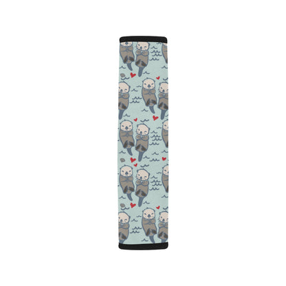 Sea Otter Pattern Print Design 03 Car Seat Belt Cover